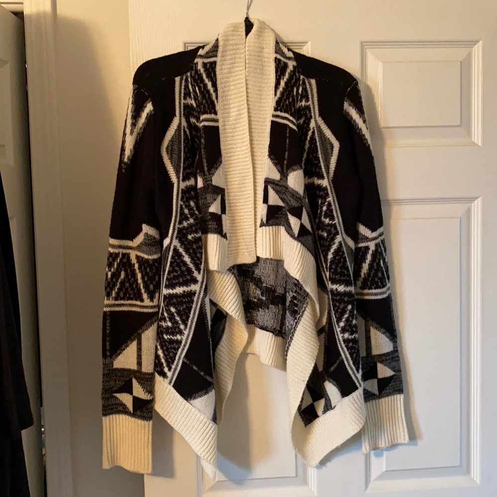 Black and white cardigan size large